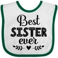 thumbnail image 3 of Inktastic Best Sister Ever Gift Girls Baby Bib, 3 of 4