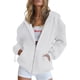 thumbnail image 1 of Sudadera con Capucha con Cierre para Mujer PRETTYGARDEN Blanca Talla Large, 1 of 8