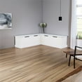 thumbnail image 4 of Riverbay Furniture 2 Piece Cottage Wood Storage Dining Table Set, White, 4 of 20