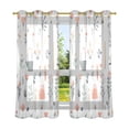 thumbnail image 6 of Yayeee Window Curtains Light Filtering 63"x42" Grommet Panel Pair Home Living Room Decor, Garden Pattern, 6 of 7