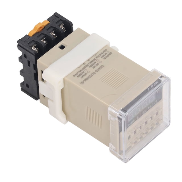S Time Relay, Digital LCD Delay Timer 0.1s to 99h Adjustable with Normally Open Close and Reset Pause, for Street Light LED Neon Lights Electrical Cabinet