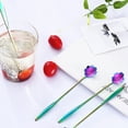 thumbnail image 3 of Ounissouiy 4 unids/set de cucharas de café en forma de flores, cuchara agitadora de mango largo de acero inoxidable, vajilla, herramienta de Mostrada, 3 of 6