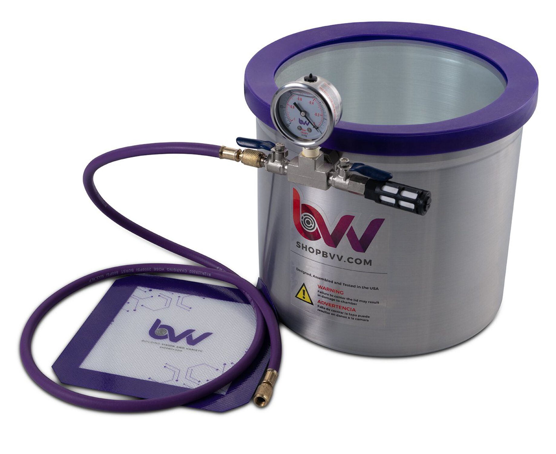 Glass Vac BVV 3 Gallon Aluminum Vacuum Chamber and Pump Kit