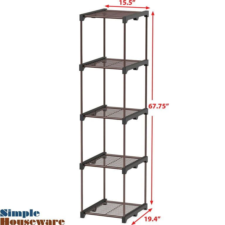 Whitmor 4 Tier Shelf Tower - Closet Storage Organizer