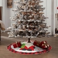 thumbnail image 4 of Balery Gnome And Buffalo Plaid Printed Christmas Tree Skirt , Merry Christmas Party Christmas Tree Decoration,Adjustable Tree Skirt-30", 4 of 6