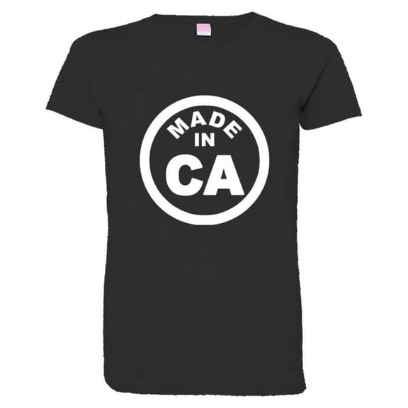 PleaseMeTees™ Womens From Born Made In California CA Logo Label HQ Tee