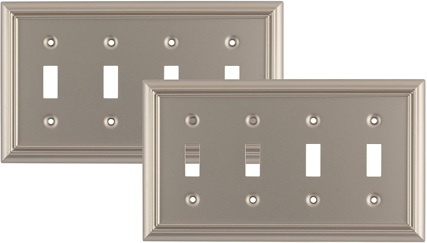 Pack of 2 Wall Plate Outlet Switch Covers by SleekLighting Decorative