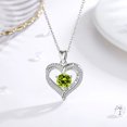 thumbnail image 3 of EUDORA August Birthstone Necklaces for Women, 925 Sterling Silver Heart Shape I Love You to the Moon and Back Pendant Jewelry, Gifts for Grandmother Mother Daughter Sister Wife Girl, Aug Peridot, 3 of 9