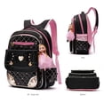 thumbnail image 2 of Mochila niñas, mochilas impermeables niños, mochila escolar niños pequeños, mochilas lindas viaje (Grande, A-Negra), 2 of 3