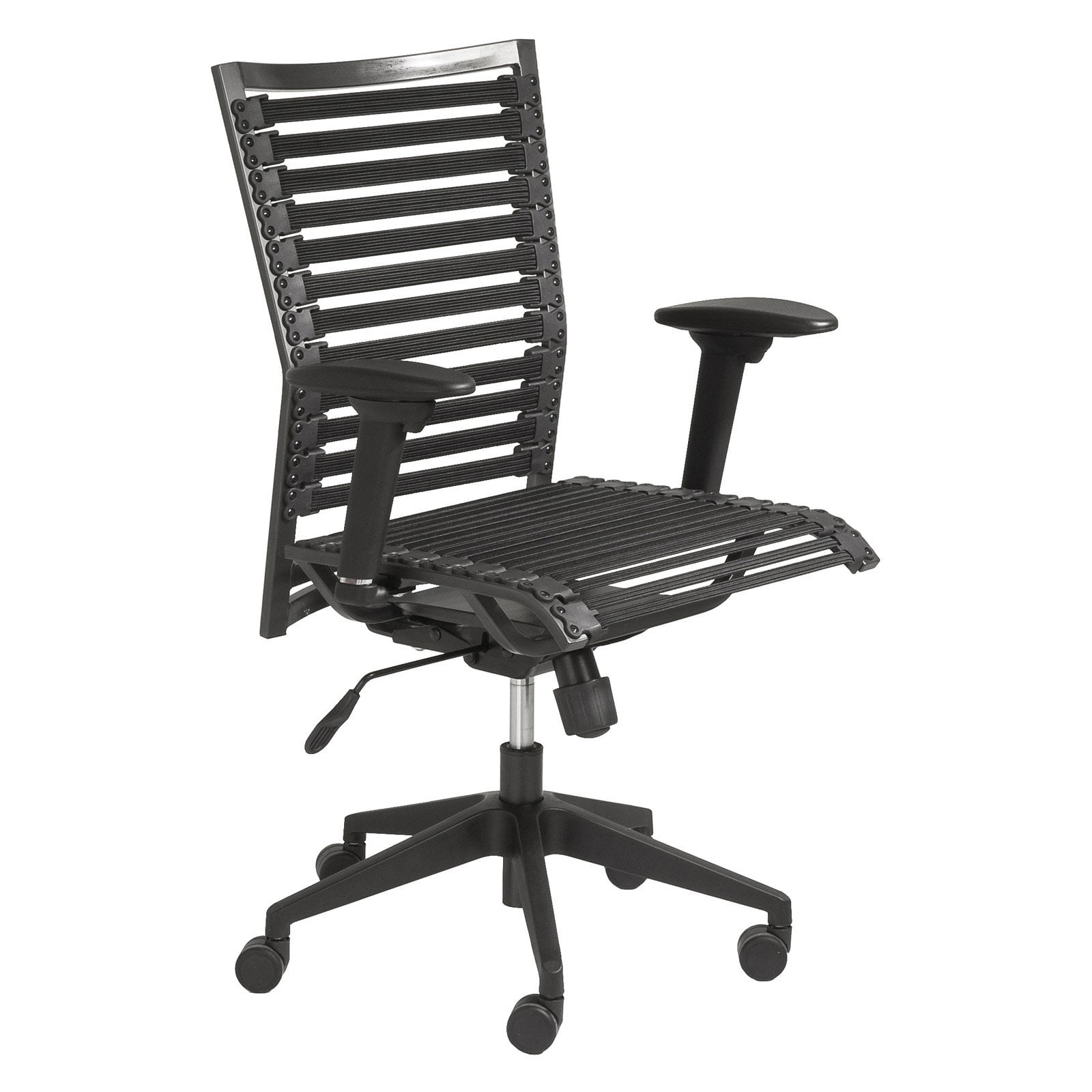 Euro Style Bungie Pro Flat HighBack Office Chair Black / Black