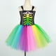 thumbnail image 5 of Disfraz de esqueleto para niños, vestido de tul con tutú y huesos de arcoíris coloridos, disfraces de esqueleto fantasma para Halloween para niñas, vestidos elegantes para niñas pequeñas, 5 of 5