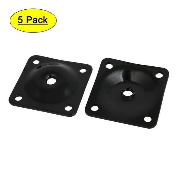 M8 Thread 11 Degree Slope Furniture Attachment Leg Mounting Plate Black