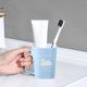 thumbnail image 1 of Taza de Baño, Enjuague Bucal de Plástico con Asa, Vaso, 7.5 x 7.5 x 10 cm, Base Antideslizante, Diseño Ligero para Cepillo de Dientes, Enjuague Bucal, Azul Cielo, 1 of 6