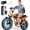 Orange, variant on ESKUTE V101 Electric Bike for Adults & Teens 750W Peak 1500W, 28MPH, 48V 13Ah Battery, 16"x4.0" Fat Tire E-Bike, 7-Speed, Dual Suspension, All-Terrain Ebike Green, UL2849