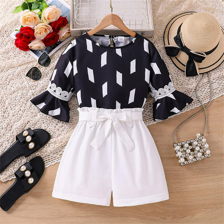 Fsqjgq 4T Girls Clothes Cute Girls Clothes Outfits Summer Girls