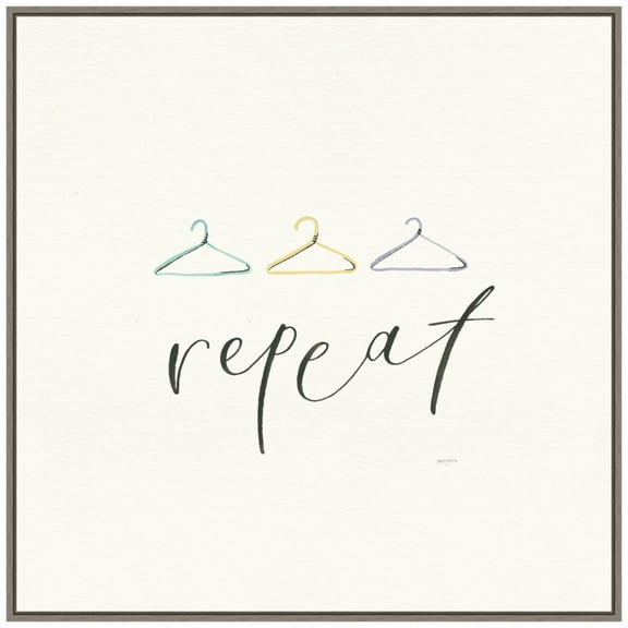 Amanti Art Wash Dry Fold Repeat IV Framed Canvas Wall Art Print