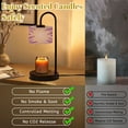 thumbnail image 6 of Candle Warmer Lamp with Timer, Lavender Flower Soft Purple Non-slip Wireless Remote Control Wax Melts Warmer with 4 Bulbs for Home Office Dorm, Birthday Gifts for Women, 6 of 7