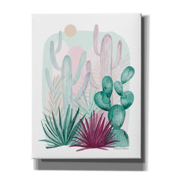Epic Graffiti 'Cactus Summer' by Rachel Nieman, Canvas Wall Art, 26"x34"