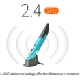 thumbnail image 2 of Ratón inalámbrico de 2,4 GHz con bolígrafo de bolsillo, ratón ergonómico de DPI ajustable, con dos adaptadores (azul), 2 of 5
