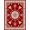 Red, Pattern 2, variant on ODIKA 3x5 Machine Washable Non-Slip Area Rug, Nomadic Bazaar Labyrinth Maze Decorative Artistic Pathway High Traffic Rug, Brown, 586352