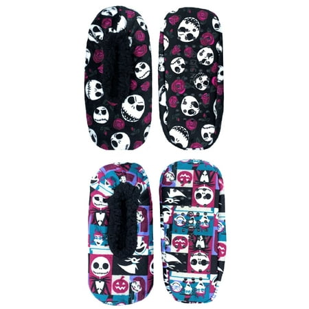 

Nightmare Before Christmas Women s Slipper Socks 2-Pack One Size