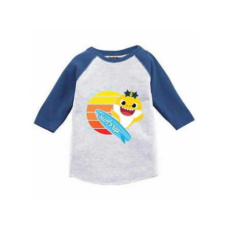 

Baby Shark T-Shirt for Toddler Boys Girls - Beach Surfing Shark Long Sleeve Tee - 2t 3t 4t 5t