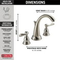 thumbnail image 3 of Delta Windemere Two Handle Widespread Bathroom Faucet in Stainless B3596LF-SS, 3 of 3