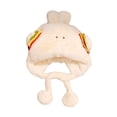 thumbnail image 4 of Bonito gorro de peluche, cómodo gorro de dibujos animados para vacaciones, compras al aire libre. Beige, 4 of 8