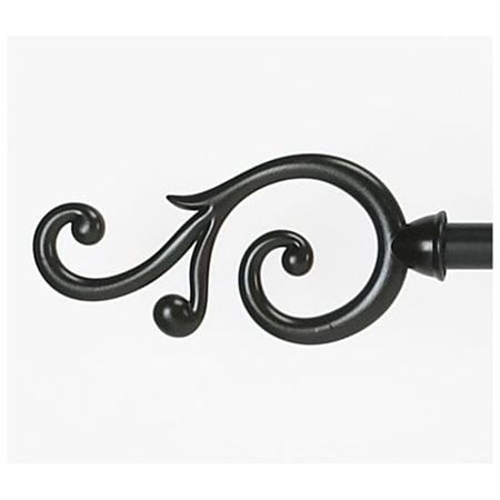 2 3/8 Inch Finial - Achim Rdmdly2848 - Buono Rod And Finial Set - Medley - Black - 28-48 Inches