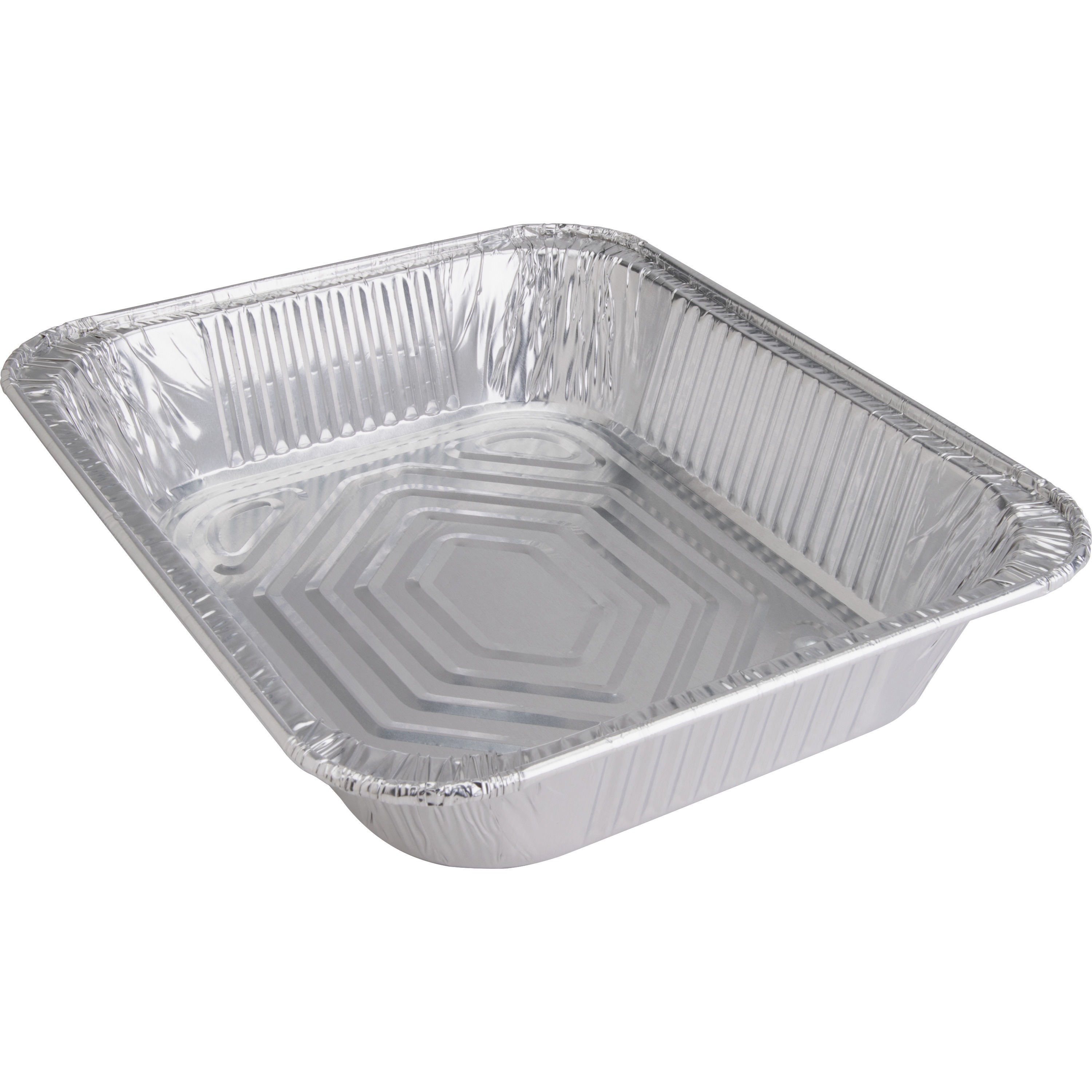 Genuine Joe Halfsize Disposable Aluminum Pan, Silver, 100 / Carton