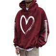 thumbnail image 4 of Lmnyox Oversized Print Sweatshirts for Men Loose Long Sleeve Fashion Drawstring Hoodies with Pocket Casual Pullover, 4 of 6