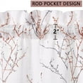 thumbnail image 2 of 2 Pcs Semi-Sheer Tier Curtains, Tree Branches Pattern Printed Rod Pocket Cafe Voile Curtain, 2 of 6