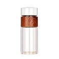 thumbnail image 2 of TidBay Glass Tea Infuser Bottle Double Glazing Tea Cup Stainless Steel Filter Leak-Proof Design Temperature Resistant Tea Water Separation Portable Tea Infuser Flask for Office Travel, 2 of 8