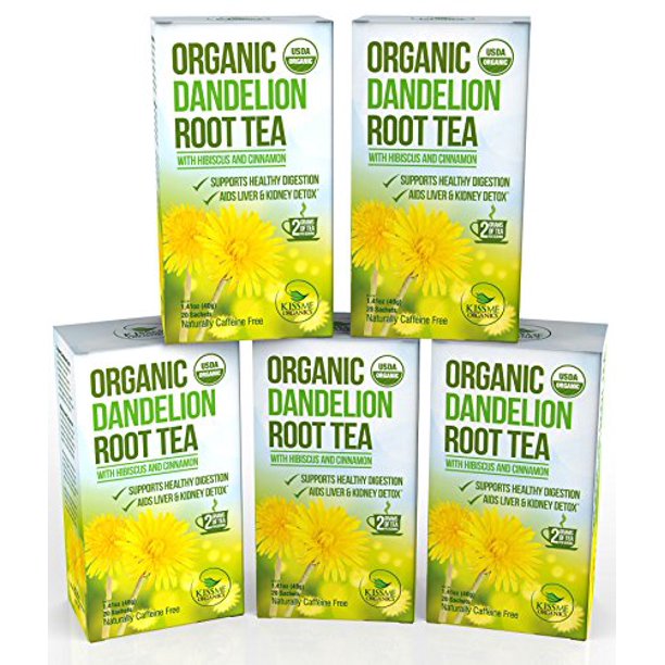 Dandelion Root Tea Raw Organic Vitamin Rich Digestive 5 pack (100