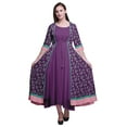thumbnail image 1 of Bimba Robe Anarkali Imprimée pour Femmes Kurti Évasée Longue Style Chic Kurta Ethnique, 1 of 6