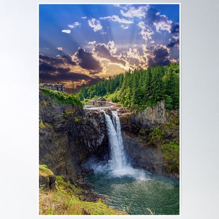 Sunrise Over Snoqualmie Poster Wall Art, Modern Wall Decor, 8x12 UNFRAMED