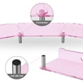 thumbnail image 5 of Dual Monitor Stand Riser, 3-Layer Pink Acrylic Desk Organizer with -Slip Pads for 2 Screens, 5 of 6