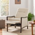 thumbnail image 7 of Upholstered Pushback Recliner Chair, Traditional Push Back Recliner Chair with , Recliner Chair with Lumbar Support , Mid Century Modern Armchair for Living Room,Beige, 7 of 7