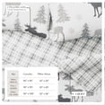 thumbnail image 3 of Lodge Quilt Set - Lightweight, Soft, All-Season - 3-Piece Reversible Rustic Bedding Set (Full / Queen, Moose - Grey), 3 of 6