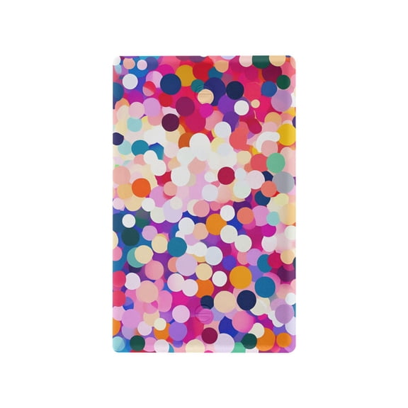 Yayeee Blank Wall Plate Cover 1-Gang 4.5"x2.7" Home Unused Decorative Outlet, Purple Colorful Circles