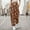 Coffee, variant on WILLBEST Pants for Women Women's Rugby Print Loose Pocket Ankle Strap High Waisted Sweatpants Casual Pants Kakie Pants
