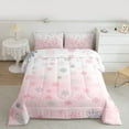 thumbnail image 2 of Homewish Dreamy Pink Snowflake Bedding Comforter Set, Winter Christmas Twin Comforter Sets, Teens Kids Girls Women Reversible Bedding Set, Ultra Soft Bedroom Decor, 2pcs, 2 of 8
