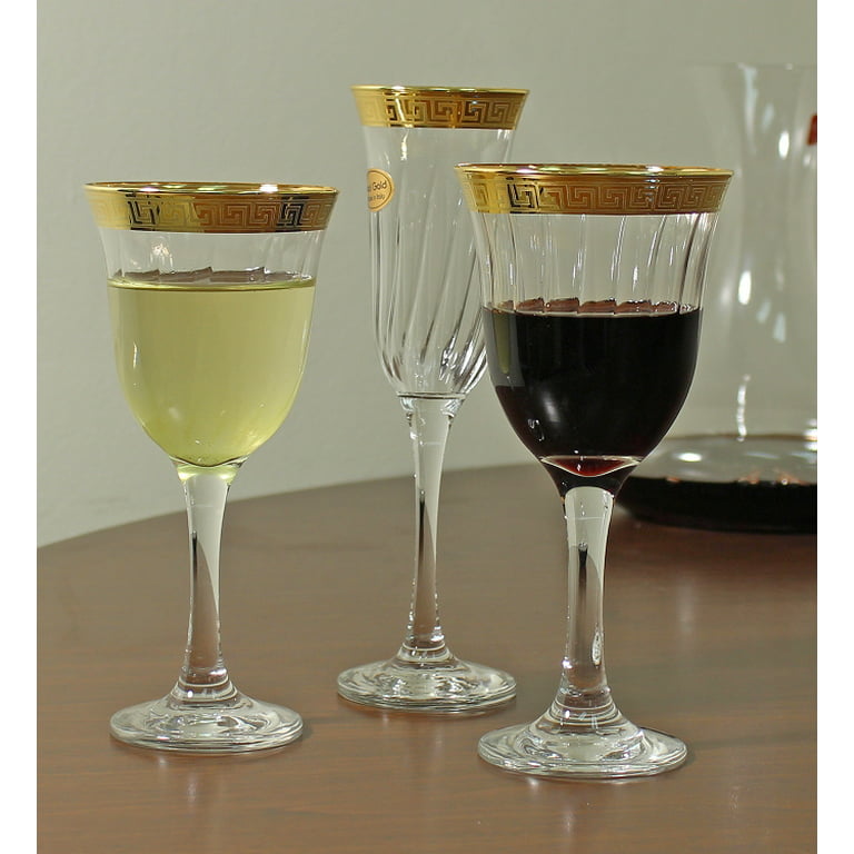 Venice Goblet Cocktail Glasses | Modern Glassware Collection | Set of 4 |  17 oz