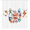 thumbnail image 3 of Ambesonne Animal Shower Curtain, Abstract Wild Birds Owl, 69"Wx75"L, Multicolor, 3 of 3