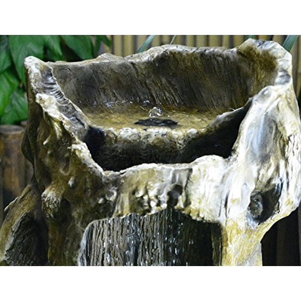 ASC Woodland Waterfall Fountain with Solar Water Pump Kit… Walmart