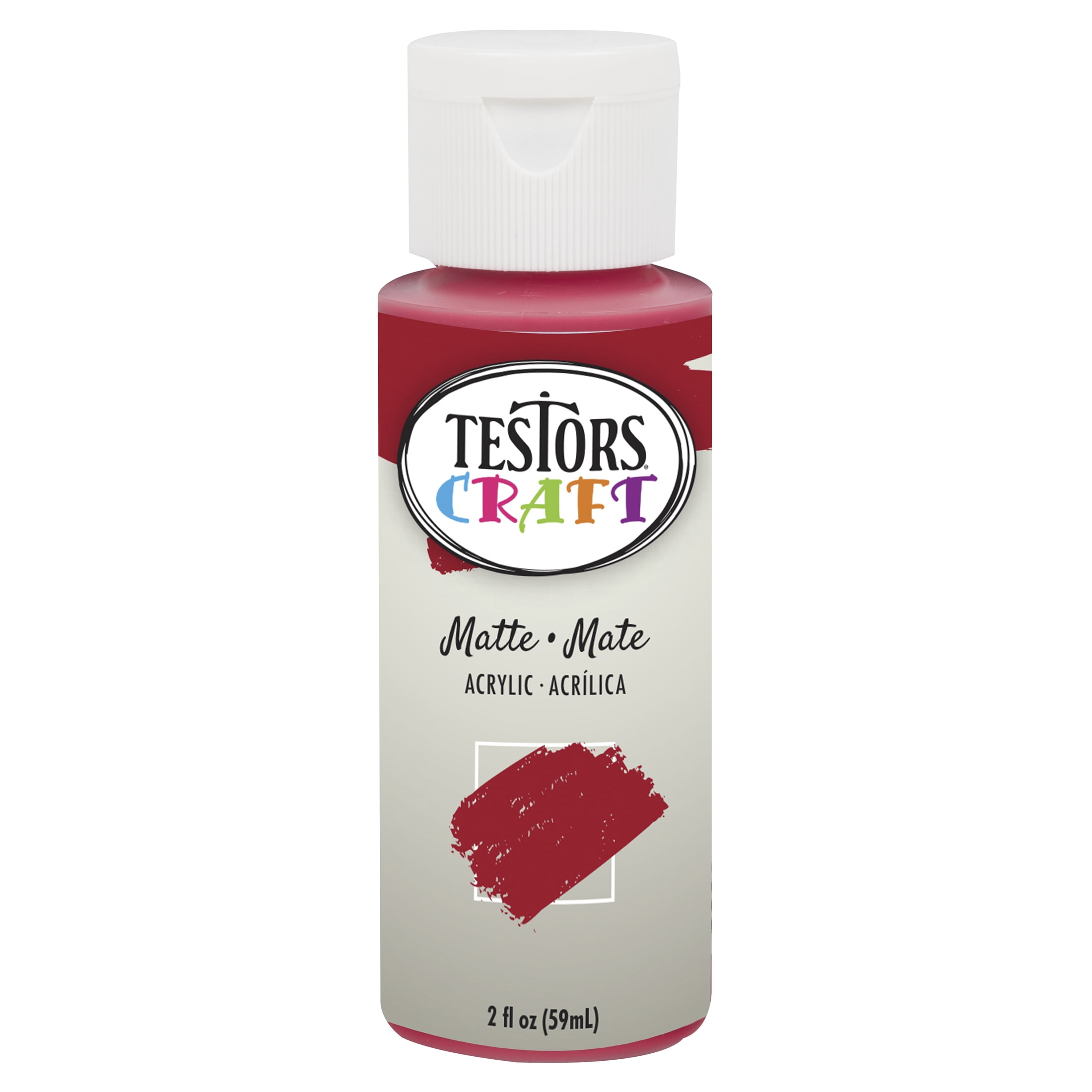 6 Pack, Ruby, Rust-Oleum Testors Craft Matte Acrylic Paint- 297467, 2 oz. Bottle