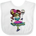 thumbnail image 3 of Inktastic Día de los Muertos girl with decorative skull balloon Boys or Girls Baby Bib, 3 of 4