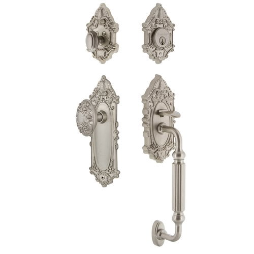 Grandeur 819357 Grande Victorian Solid Brass Rose Keyed Entry Single Cylinder Sectional