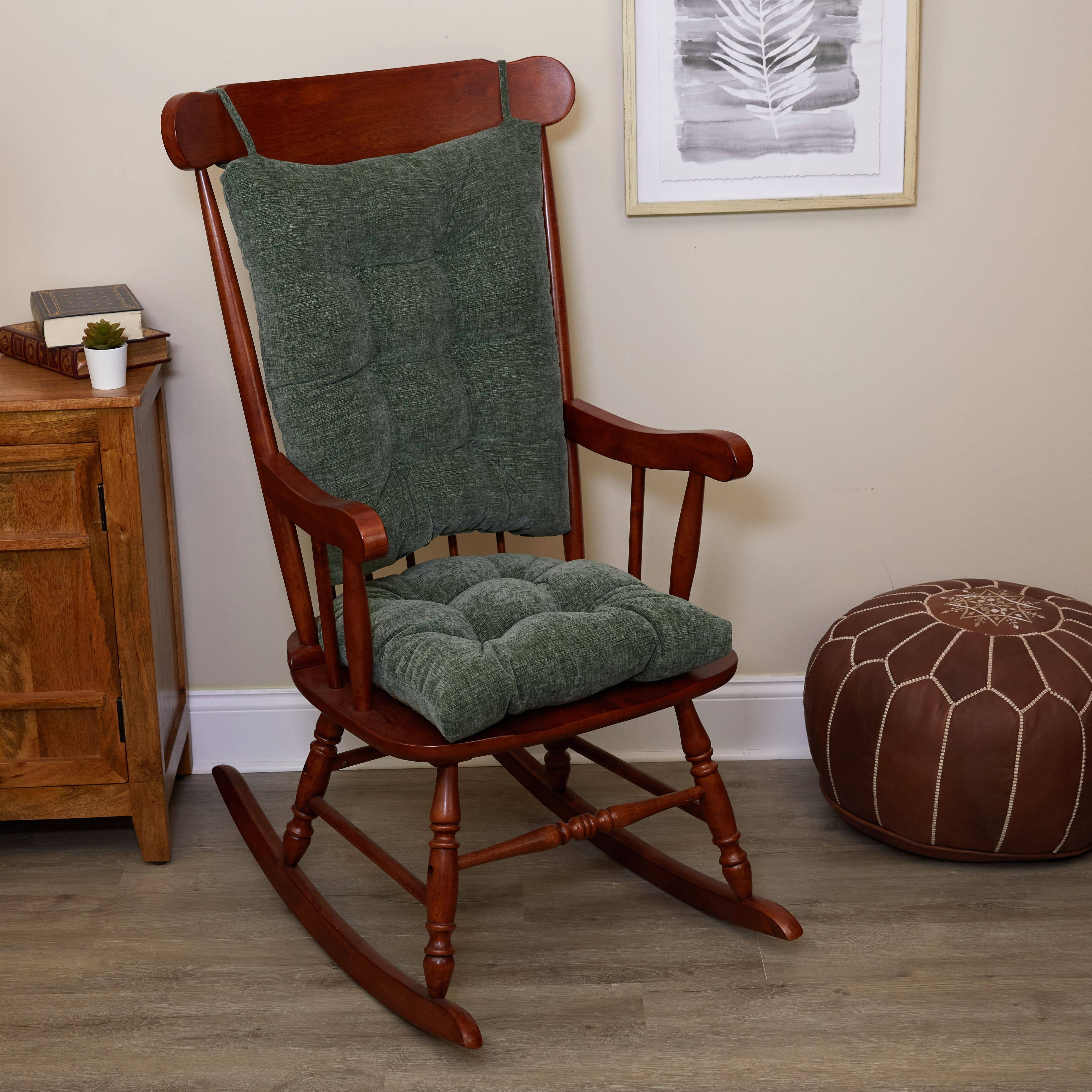 Non-Slip, Gripper Plush Rocking Chair Cushion Set