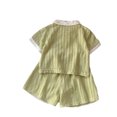 thumbnail image 6 of hengsof Toddler Girls Summer Two Piece Outfit for 6 Months to 8 Years Solid Color Patterned Top and Shorts Set Cute Casual Play Clothes, 6 of 6